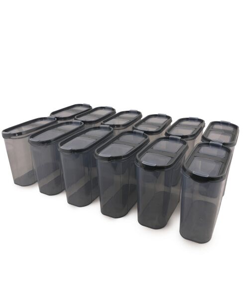12 Boîtes de rangement  anthracite