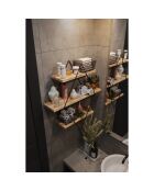 Étagère murale beige/noir - 70x16x60 cm