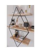 Étagère murale beige/noir - 70x16x60 cm
