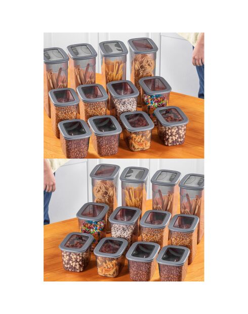 Caja de almacenamiento de 24 pulgadas, color antracita