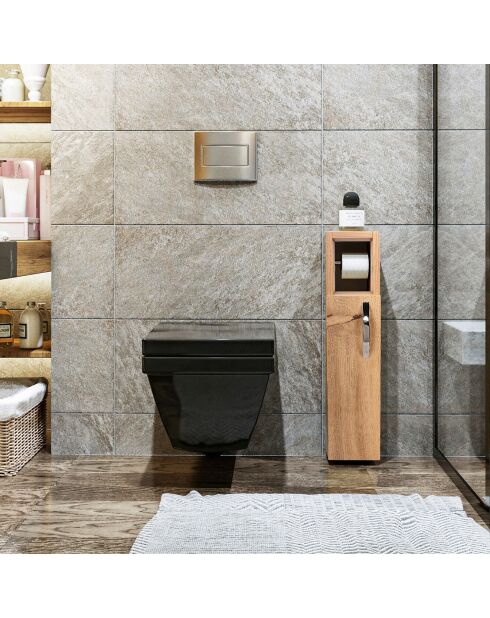 Badezimmerschrank aus Eichenholz - 15x65x12 cm