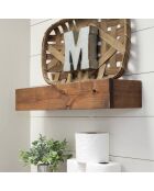 Etagère murale noyer - 15x60x9 cm