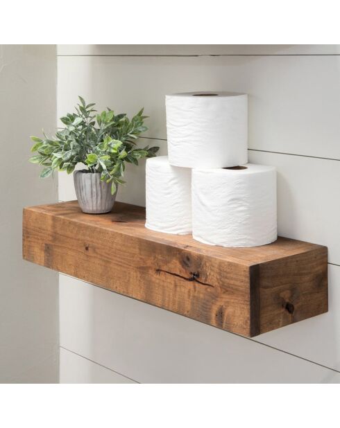 Etagère murale noyer - 15x60x9 cm