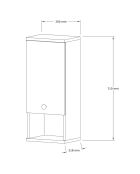 Brauner Badezimmerschrank - 30x71x21,8 cm