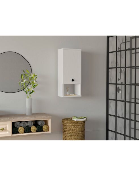 Weißer Badezimmerschrank - 30x71x21,8 cm