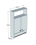 Mueble de baño marrón - 60x87x15 cm