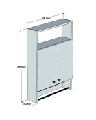 Armoire de salle de bain blanche - 60x87x15 cm
