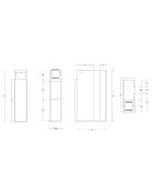 Mueble de baño blanco - 42x66x17 cm