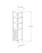 mueble de baño marrón/negro - 38x162,2x34 cm