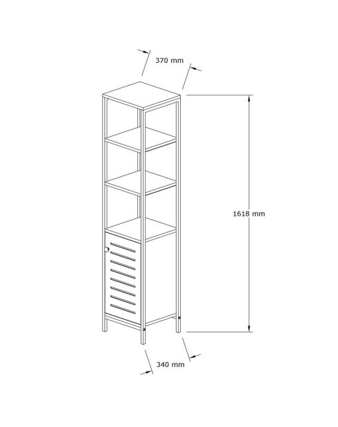 mueble de baño marrón/negro - 38x162,2x34 cm