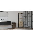 mueble de baño marrón/negro - 38x162,2x34 cm