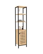 mueble de baño marrón/negro - 38x162,2x34 cm