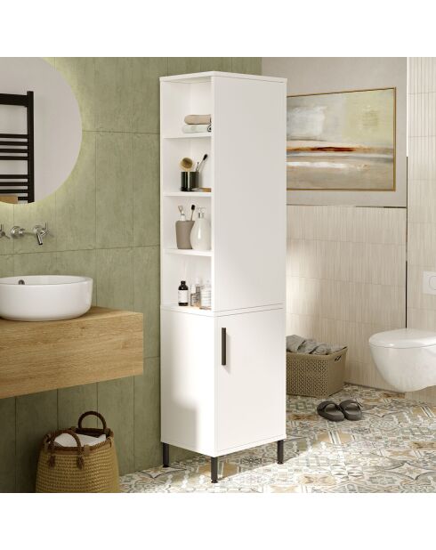 Armario multiusos blanco - 45x173,6x35,5 cm