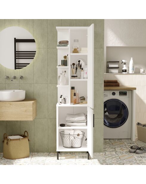Armario multiusos blanco - 45x173,6x35,5 cm