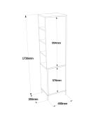 Armoire polyvalente blanchh - 45x173.6x35.5 cm