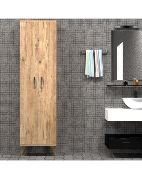 Armoire de salle de bain pin atlantique - 49x184.6x32 cm