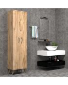 Armoire de salle de bain pin atlantique - 49x184.6x32 cm