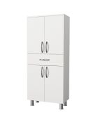 Armoire de salle de bain blanche - 59.4x140x31.5 cm