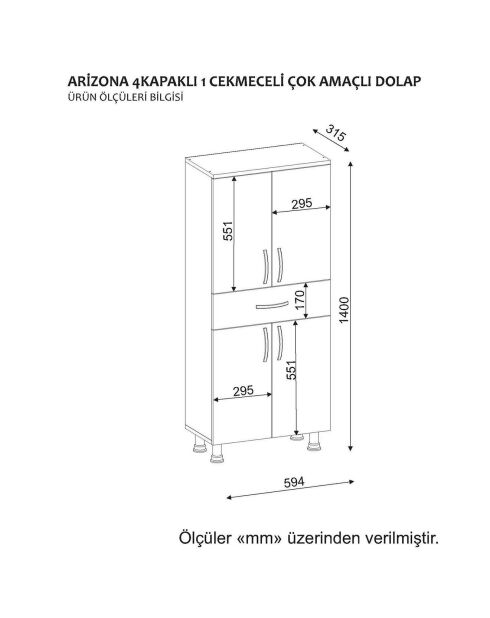 Armoire de salle de bain blanche - 59.4x140x31.5 cm