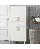 Armoire de salle de bain blanche - 59.4x140x31.5 cm