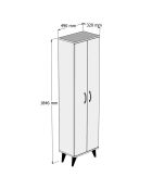 Armoire de salle de bain blanche - 49x184.6x32 cm