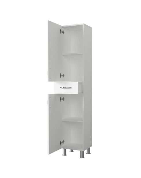 Weißer Badezimmerschrank - 35x179x31,3 cm