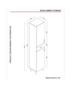 Armoire de salle de bain blanche - 35x179x31.3 cm