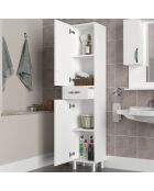 Armoire de salle de bain blanche - 35x179x31.3 cm
