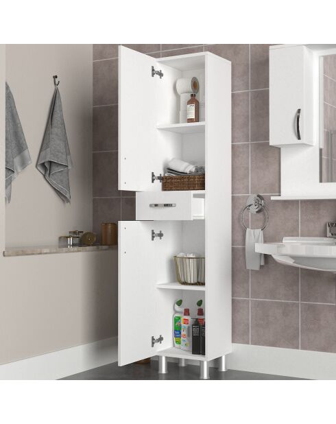 Weißer Badezimmerschrank - 35x179x31,3 cm