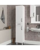 Armoire de salle de bain blanche - 35x179x31.3 cm