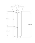 Mueble de baño blanco - 35x154,8x31,9 cm