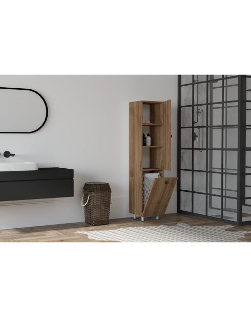 Mueble de baño en nogal - 35x154,8x31,9 cm