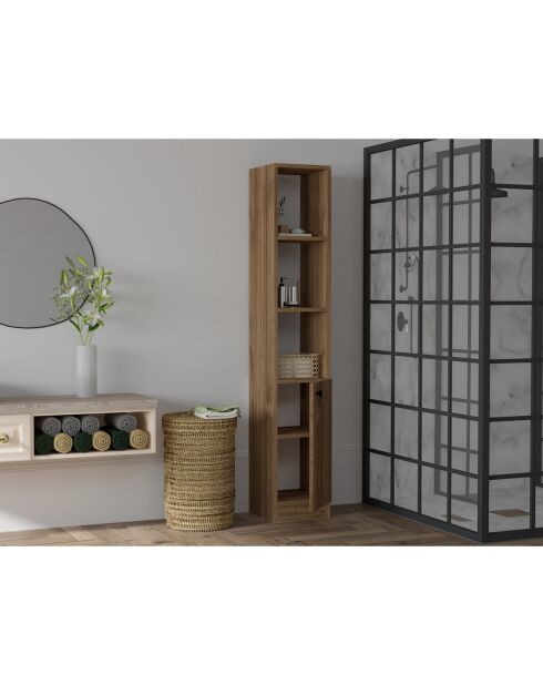 Mueble de baño en nogal - 30x170x29,6 cm