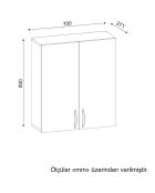 Armoire de salle de bain blanche - 70x80x27.1 cm