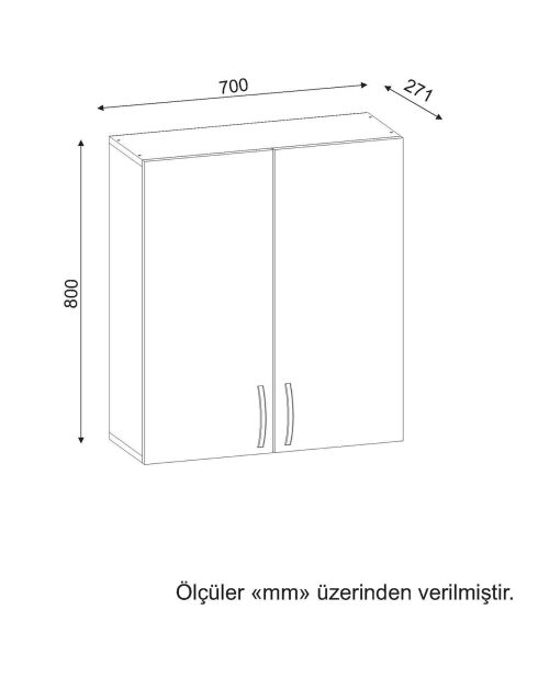 Armoire de salle de bain blanche - 70x80x27.1 cm