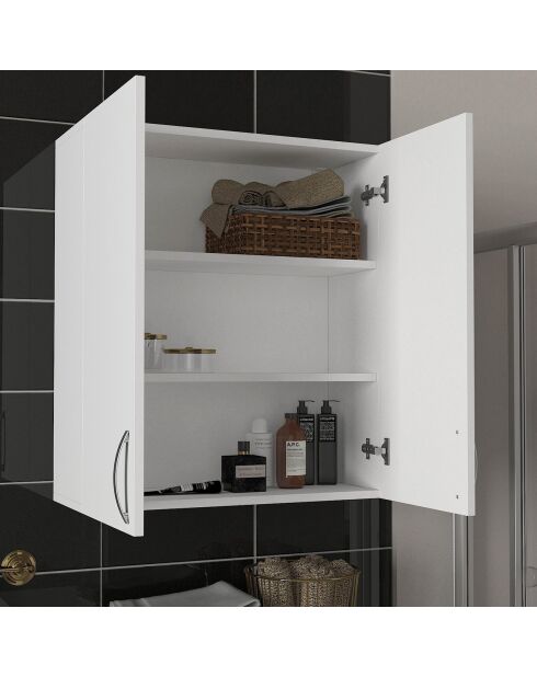 Armoire de salle de bain blanche - 70x80x27.1 cm