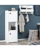 Armoire de salle de bain blanche - 38.6x120x35 cm