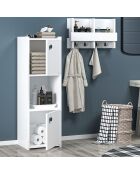 Armoire de salle de bain blanche - 38.6x120x35 cm