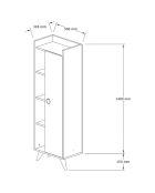 Mueble de baño blanco - 50x140x31,8 cm