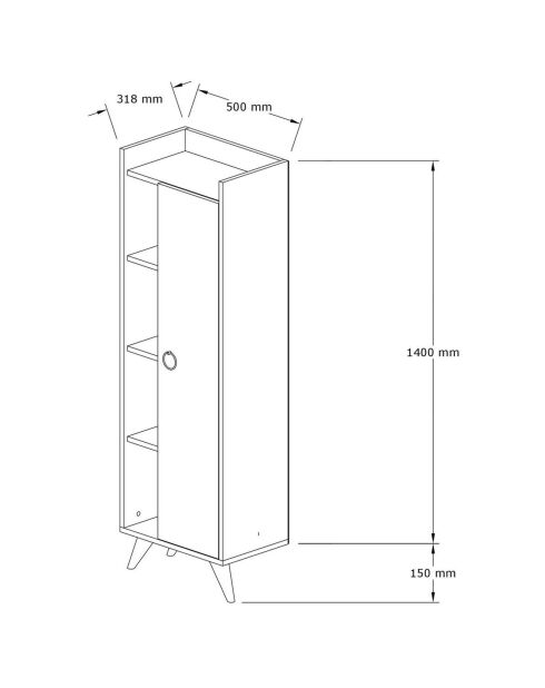 Mueble de baño blanco - 50x140x31,8 cm