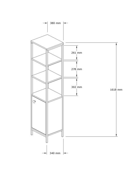 mueble de baño marrón/antracita - 161,8 x 38 x 34 cm
