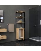 Badezimmerschrank in Braun/Anthrazit - 161,8x38x34 cm