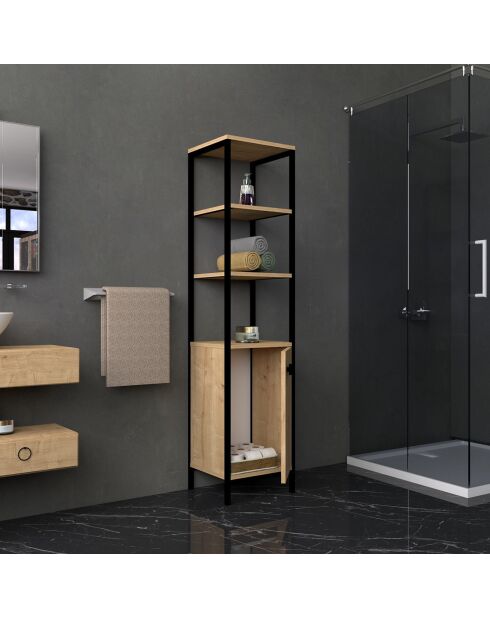 mueble de baño marrón/antracita - 161,8 x 38 x 34 cm