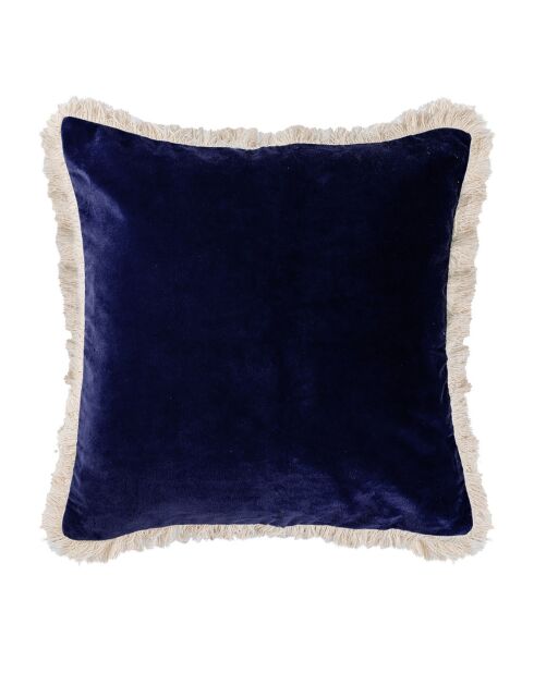 Housse de coussin en velours Budapest bleu nuit - 50x50 cm