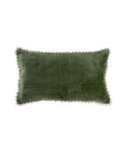 Housse de coussin en velours Avoriaz vert kaki - 50x30 cm