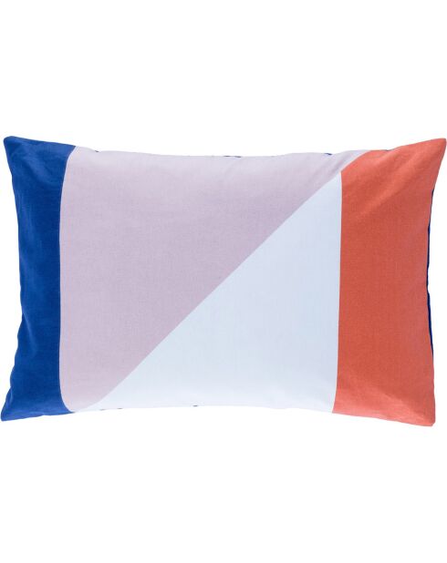 Housse de coussin d'extérieur Colorblock terracotta - 60x40 cm