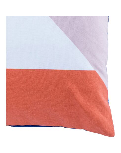 Housse de coussin d'extérieur Colorblock terracotta - 60x40 cm