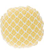 Coussin rond d'extérieur Bonbon Peacock jaune - D. 43cm