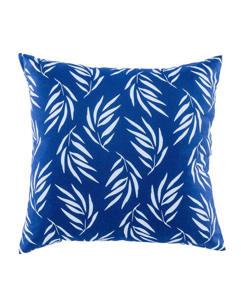 Housse de coussin d'extérieur Foliage bleu marine - 50x50 cm