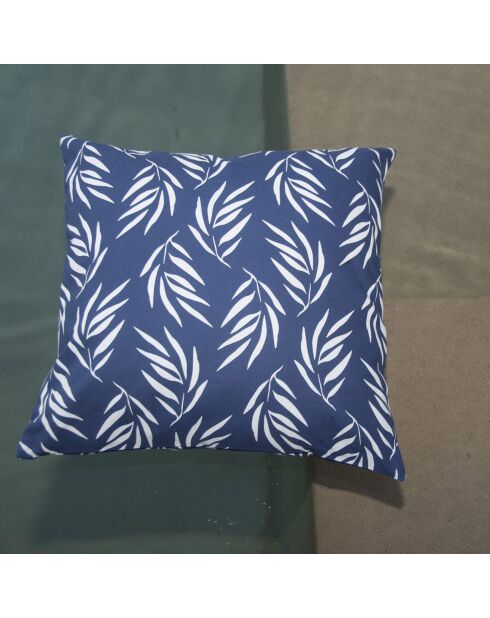 Housse de coussin d'extérieur Foliage bleu marine - 50x50 cm